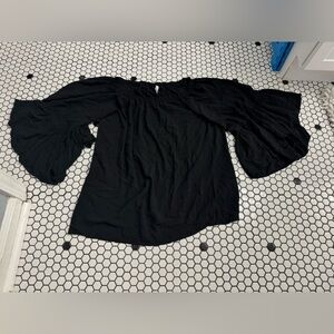 Elan Black Off-Shoulder Blouse one size fits like medium